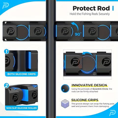 Vertical Fishing Rod Racks Wall Mounted Holders