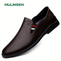 Men's Chinese Characters Embossed Loafer Shoes