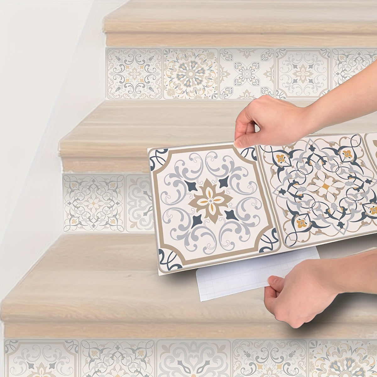 Bohemian Printed Self-adhesive Stair Wall Sticker