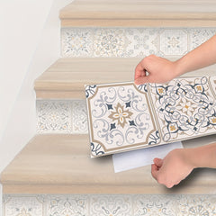 Bohemian Printed Self-adhesive Stair Wall Sticker