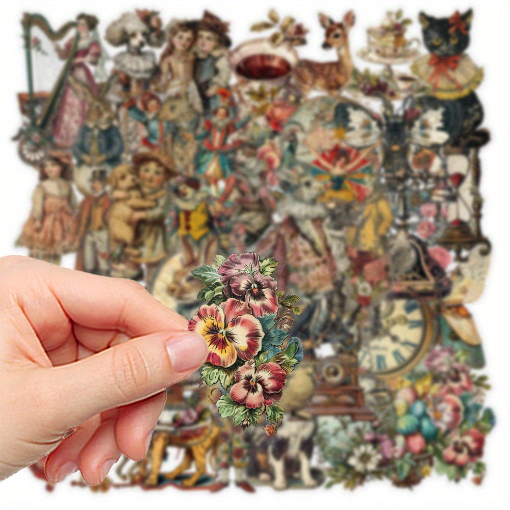 50pcs Animal Stickers Waterproof Vinyl Sticker for Water Bottle Laptop