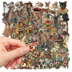 50pcs Animal Stickers Waterproof Vinyl Sticker for Water Bottle Laptop