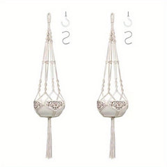 2pcs Macrame Plant Hanger Indoor Hanging Planter Basket