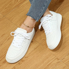 Flat Lace Up Skate Shoes Wear Resistance Sneakers