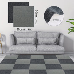 20pcs Plush Puzzle Floor Mat Soft Area Rug Anti Slip Comfort Seat Pads