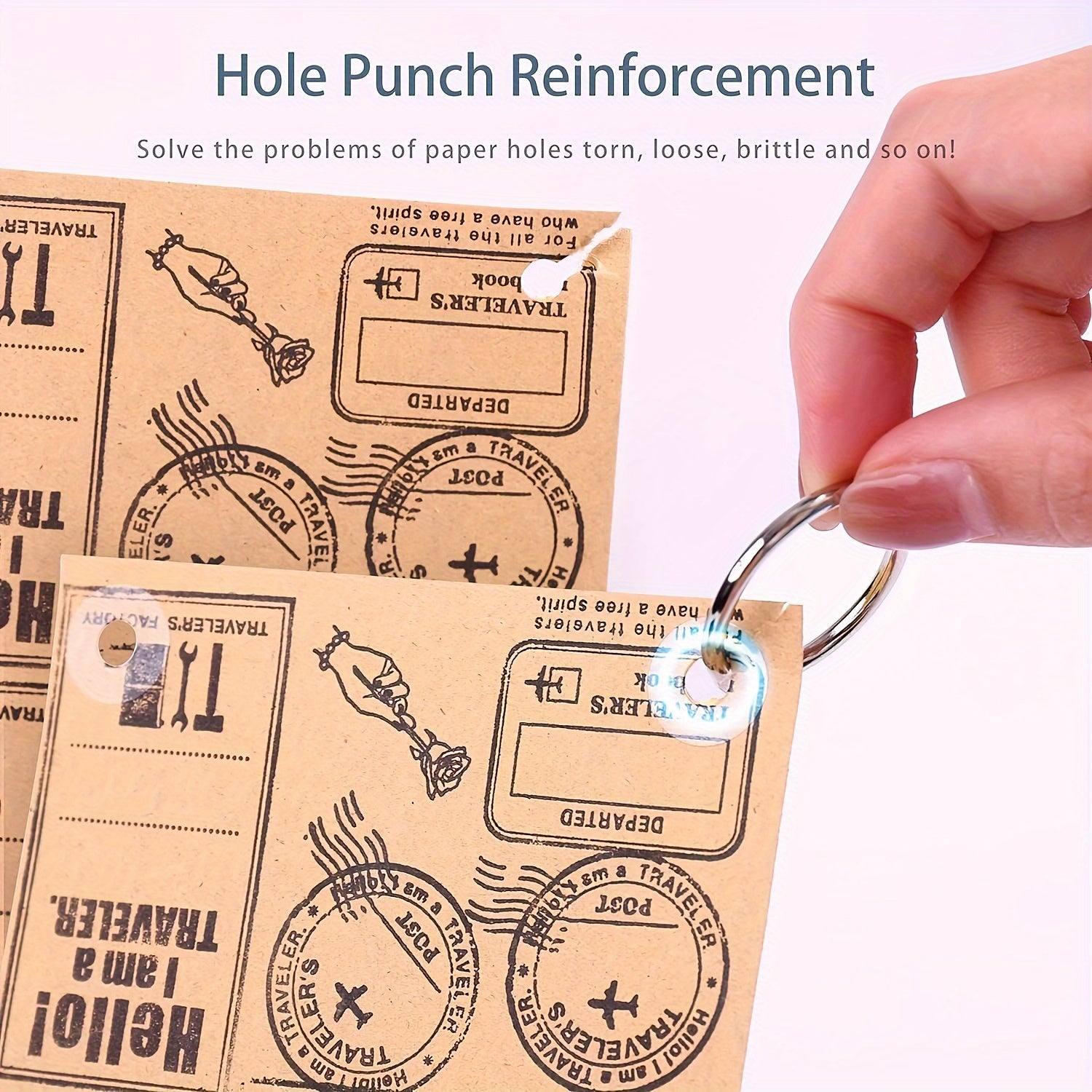 250pcs Self Adhesive Reinforced Labels for Hole Repairing Punching