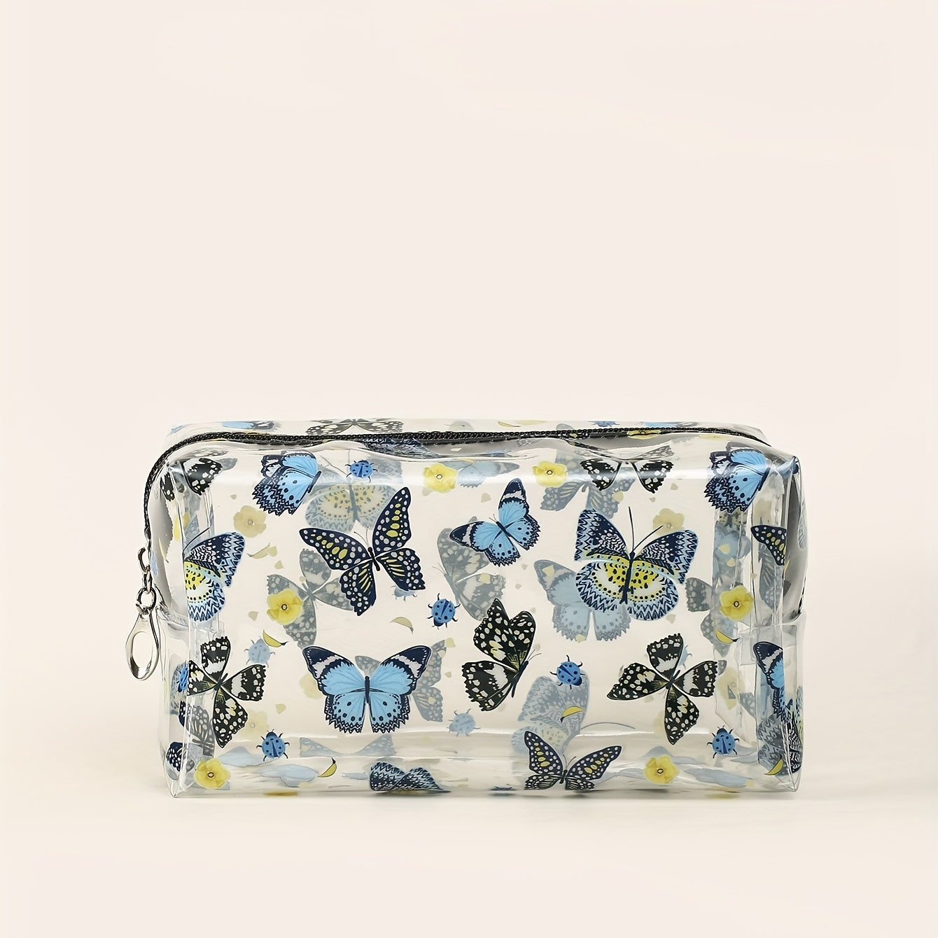 Butterfly Pattern Clear Makeup Bag Travel Waterproof Cosmetic Pouch