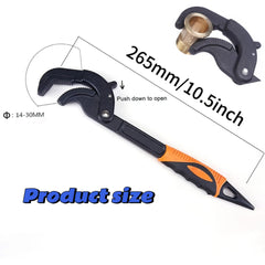30mm Pipe Wrench Spanner High Carbon Steel Grip Tool For Plumber