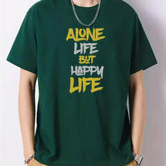 Men's Cotton Letter Print Active T-Shirt