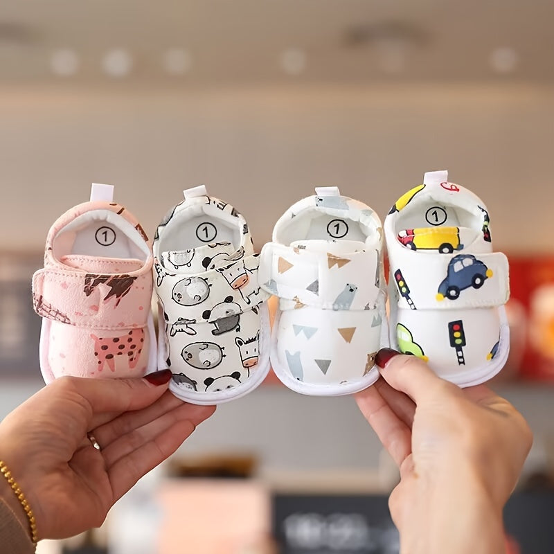 Cartoon Sneakers for Baby Girls Lightweight Non slip Walking Shoes