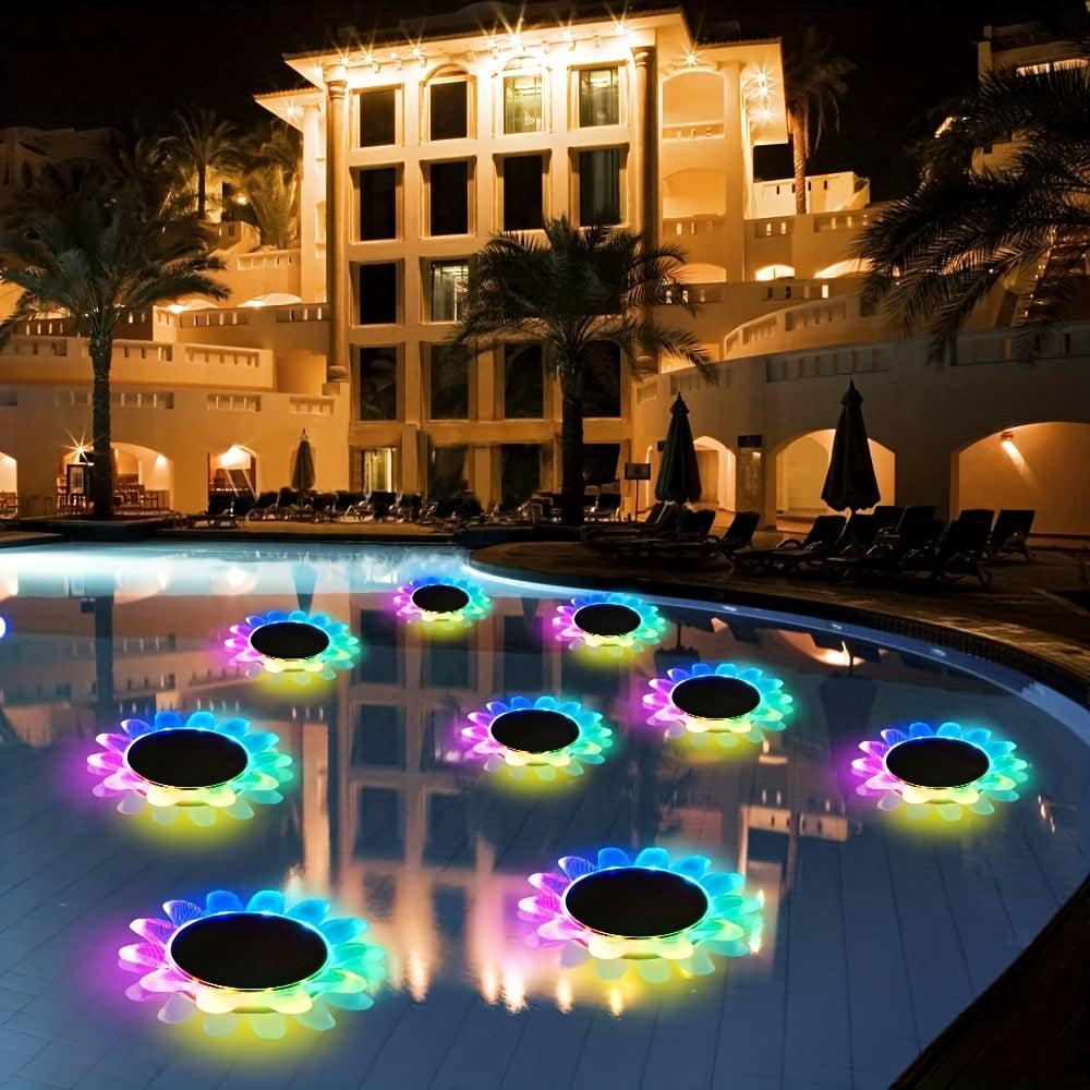 Solar Floating Light Swimming Pool LED Night Sunflower Pond Light