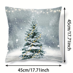 Christmas Tree Pattern Print Pillow Covers
