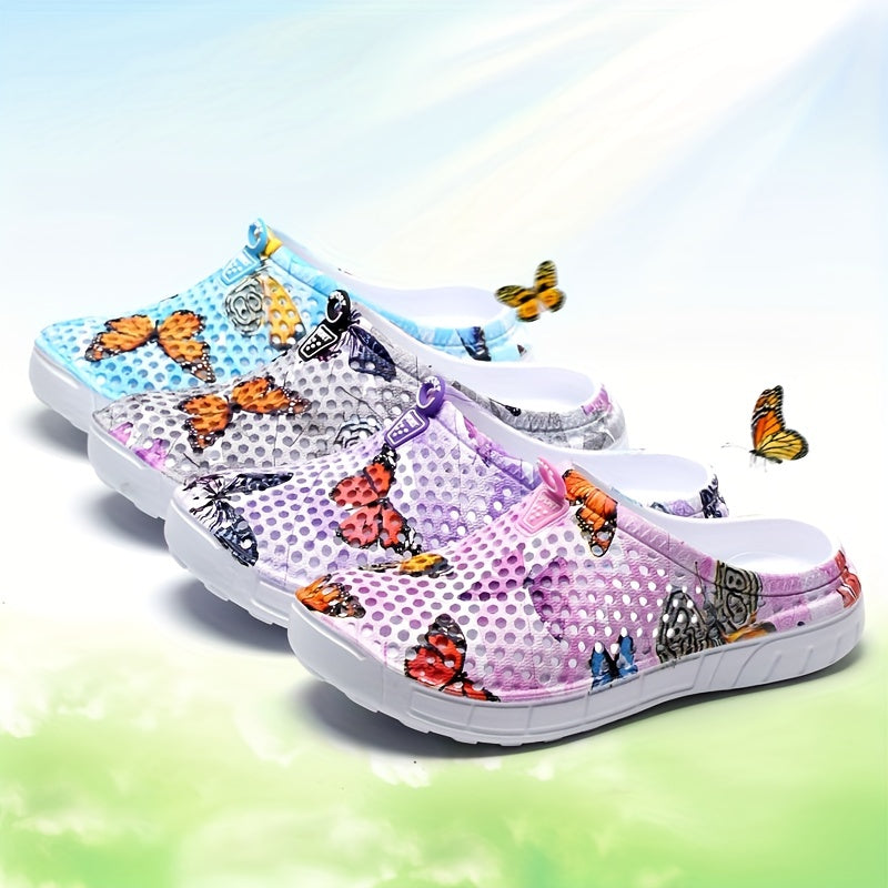Women's Butterfly Hole Slippers Non-slip Beach Slippers