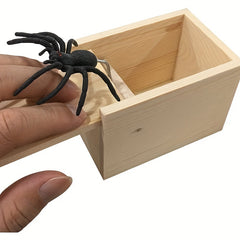 Spider Prank Box Wooden Spider Money Surprise Box Toy