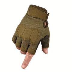 Fingerless Knuckle Tactical Gloves for Motorcycle Shooting Climbing