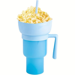 Multifunctional Double Layer Water Cup With Popcorn Tray 1000ml