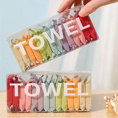 14pcs Compressed Disposable Washcloths Portable Cotton Facial Cleansing Towel