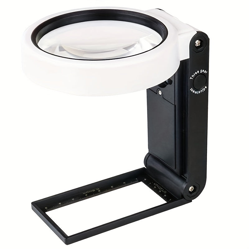 25X Magnifying Lens Handheld Eye Loupe Magnifier LED Illuminated Foldable