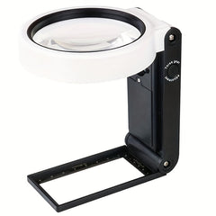 25X Magnifying Lens Handheld Eye Loupe Magnifier LED Illuminated Foldable