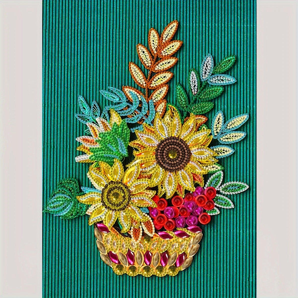 Flower Basket Diamond Painting Kit - Special Shape Crystal Partial