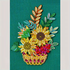 Flower Basket Diamond Painting Kit - Special Shape Crystal Partial