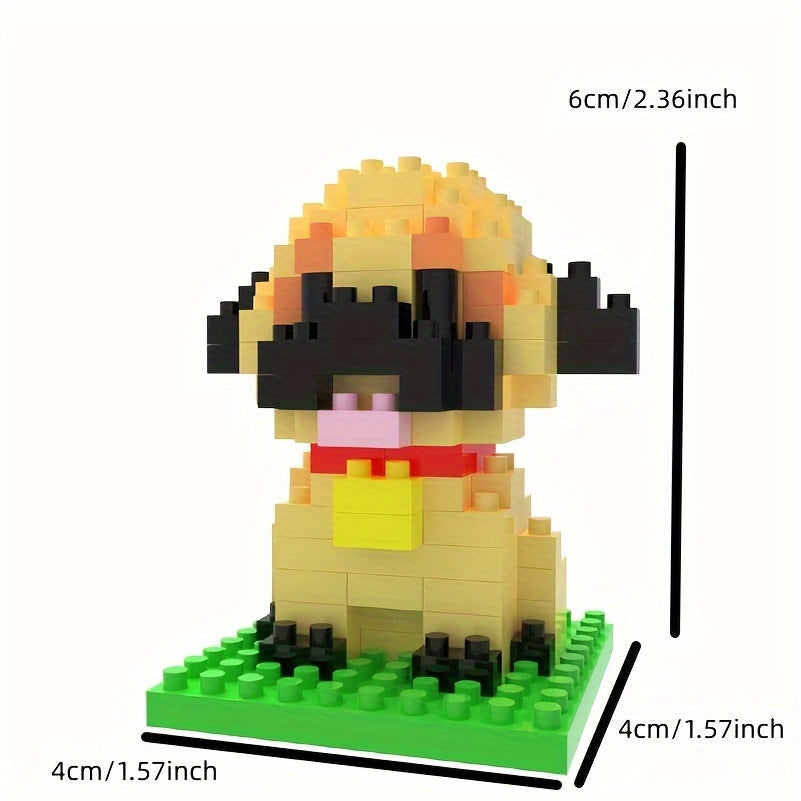 Dog Building Blocks Model DIY Assembled Block Toys