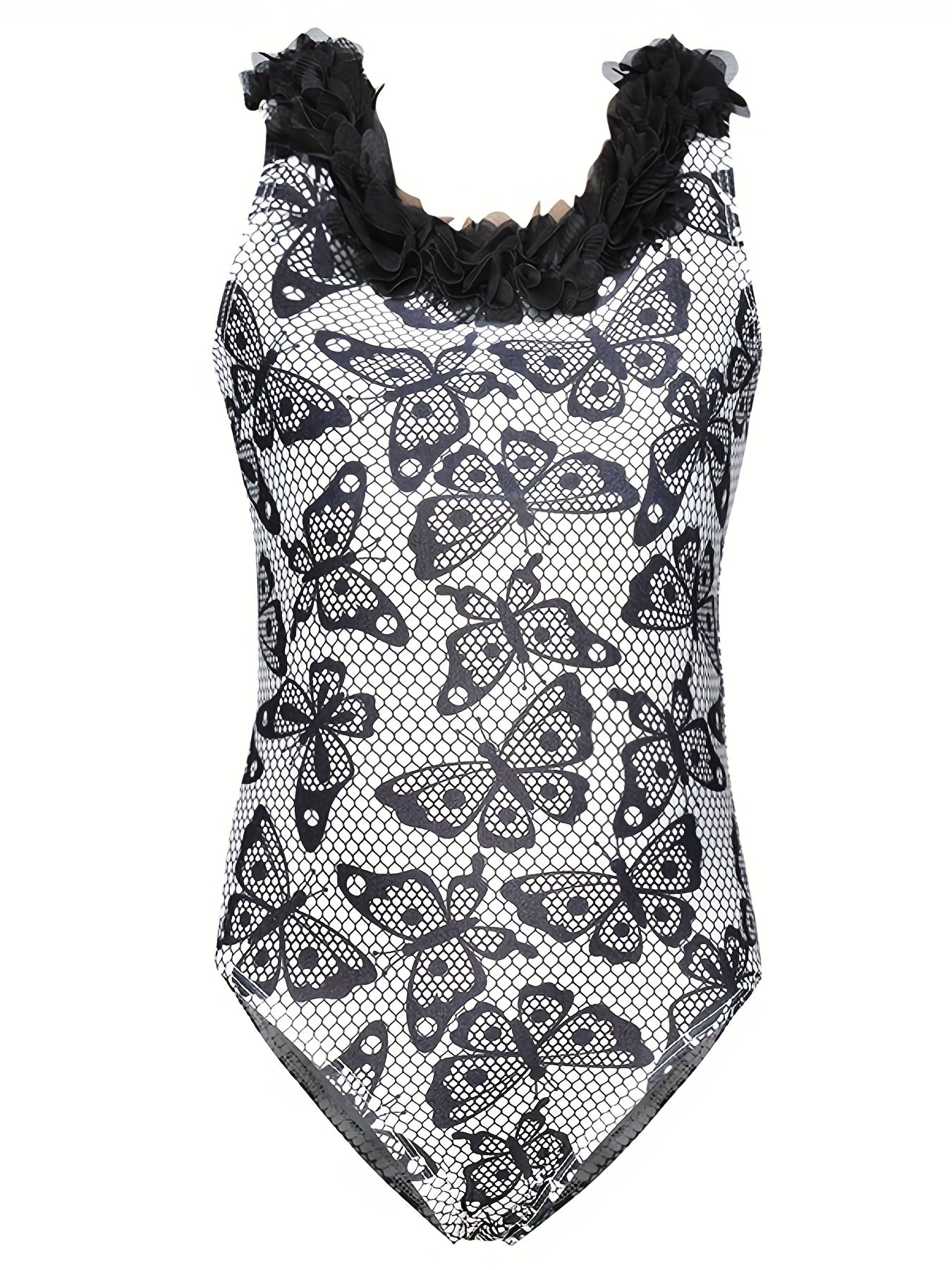 Toddler Girl's Butterfly Lace One-piece Swimsuit Tankini