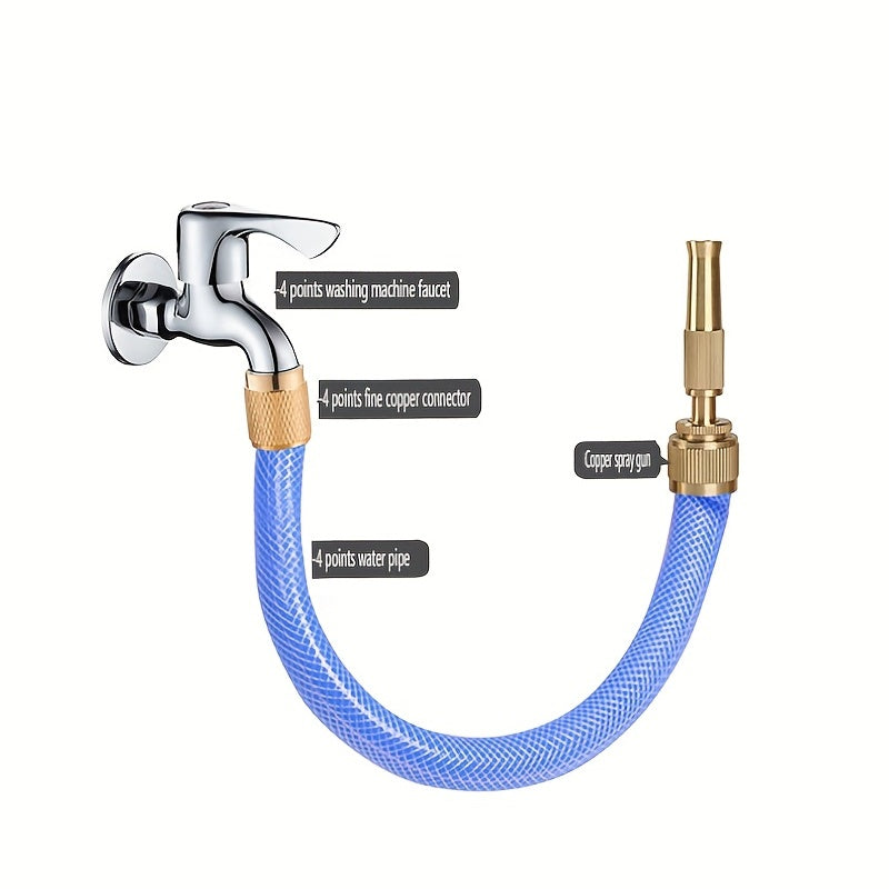Water Spray Gun Nozzle Hose Metal Brass Car Lawn Garden High Pressure Solid