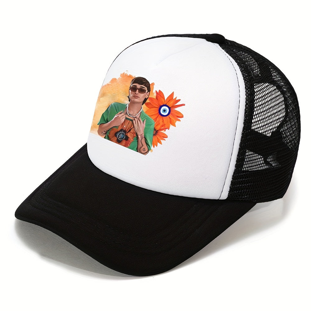 Unisex Breathable Baseball Cap with Embroidery, Outdoor Sport Hat