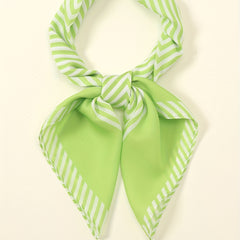 Green Bandana Satin Head Wrap Scarf Women Necke