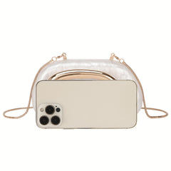 Acrylic Evening Clutch with Chain Strap Wedding Party Handbag