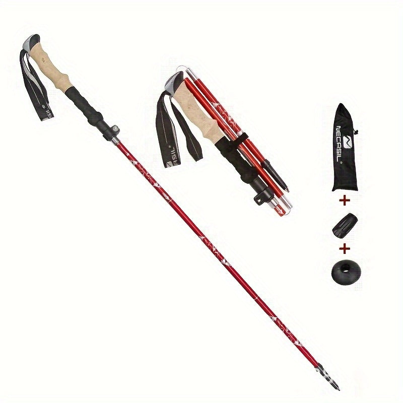 1pc Trekking Poles Lightweight Aluminum Alloy Collapsible Hiking Poles