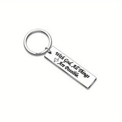 Faith Gift Keychain For Friends Birthday Graduation Stainless Steel Women
