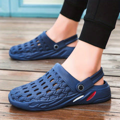 Men's Breathable Closed Toe Clogs Soft Slippers