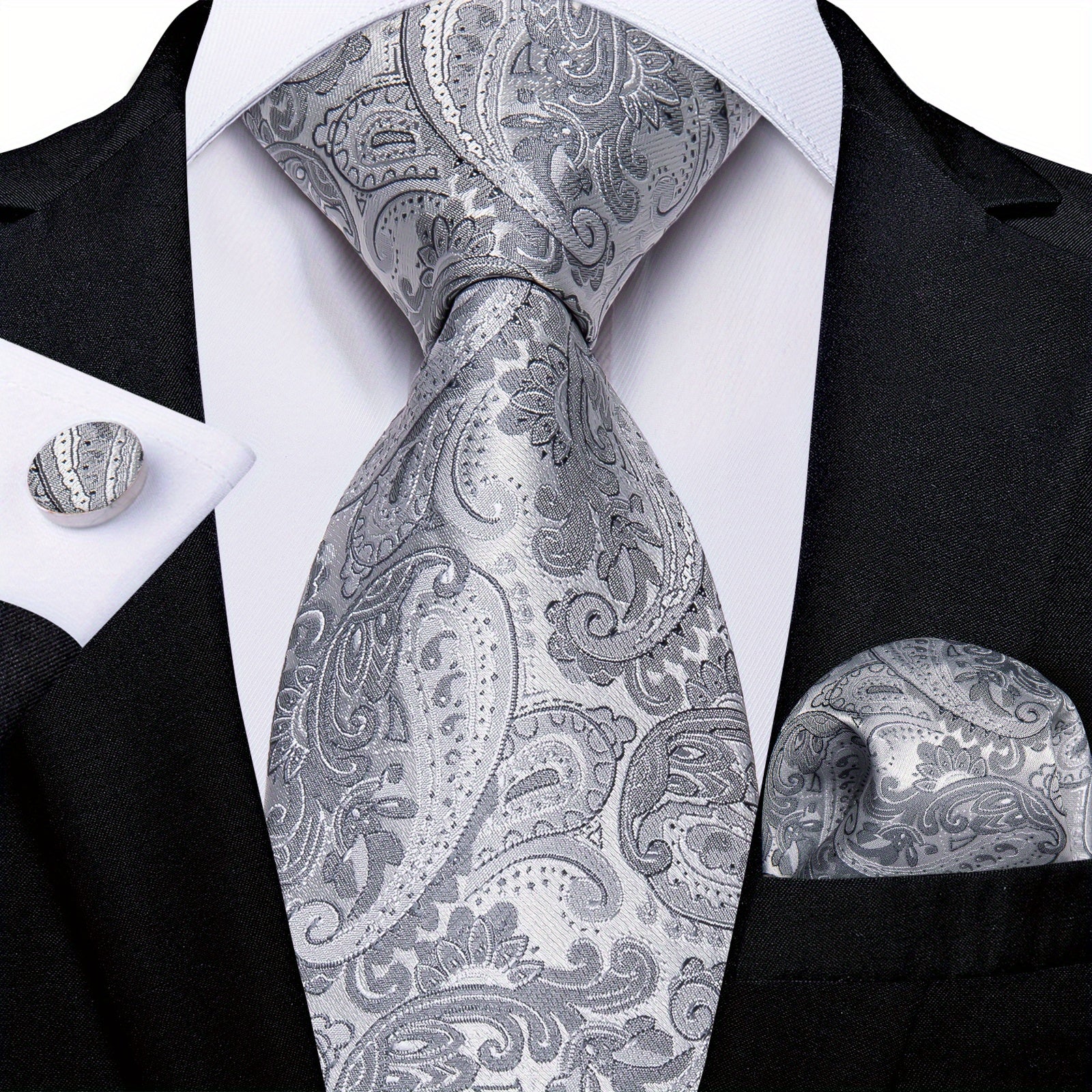 Men's Tie Paisley Wedding Tie For Men Set