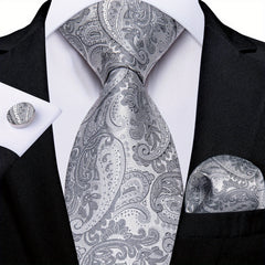 Men's Tie Paisley Wedding Tie For Men Set