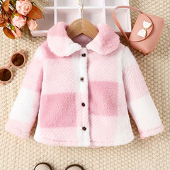 Autumn Baby Girls Fleece Furry Coat Warm Jacket