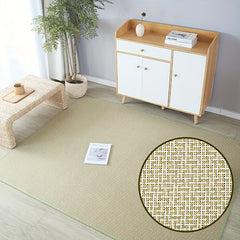 Breathable Natural Fiber Summer Carpet for Living Room and Pet Play Area