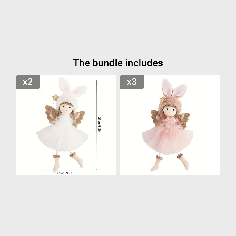 Christmas Wind Angel Girl Doll Tree Pendant