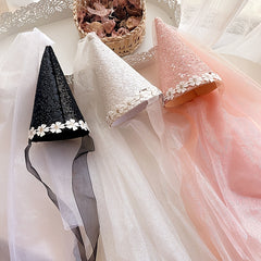 Sweet Mesh Headband Children's Birthday Hat Crown Cake Decor