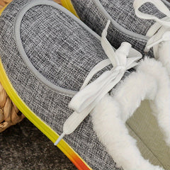 Women's Non-slip Warm Sneakers Low Top Sport Shoes