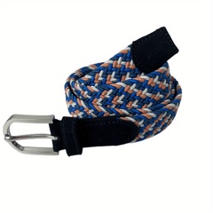 Elastic Braided Belt Pin Buckle Stretch Belt Canvas Waistband Casual Jeans Belt