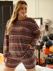 Boho Floral Stripe Lounge Set