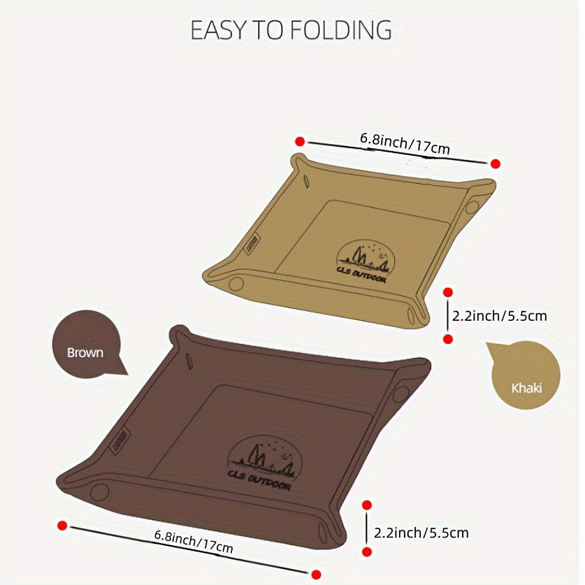 Portable Folding Storage Tray for Camping and Travel