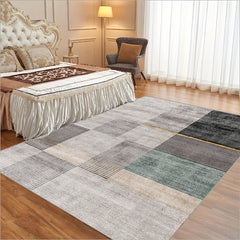 Modern Boho Area Rug Geometric Pattern Non Slip Washable Large Carpet