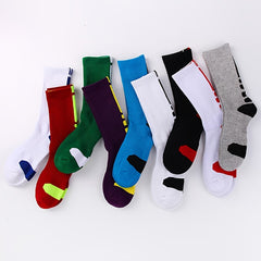 3 Pairs Men's Breathable Cotton Basketball Socks
