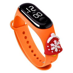 Boys Casual Cartoon Figure LED Watch Adjustable Silicone Strap
