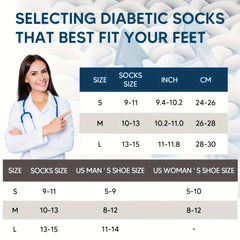 6 Pairs Wide Diabetic Ankle Socks Non Binding Soft Toe Socks Men & Wo