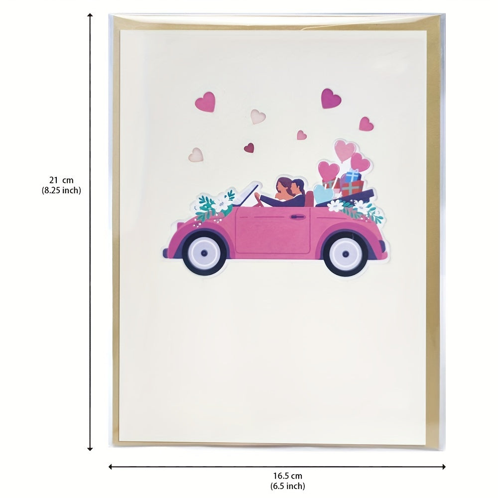 3D Pop Up Romantic Wedding Greeting Card Bridal Shower Card or Engagement Card