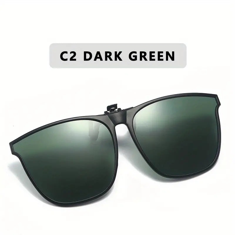Men's Polarizer Sunglasses Clip On Flip Up Driving Ultralight Unisex